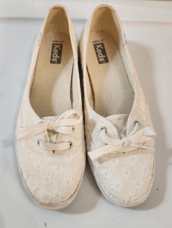 Keds Shoes - Keds Women's Cream Lace Slip-On Sneakers